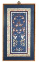 A Chinese Embroidered 'Crane' Panel