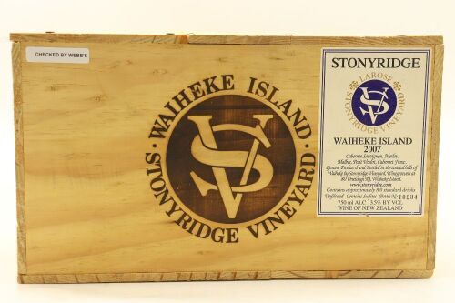 (12) 2007 Stonyridge Vineyard Larose, Waiheke Island (OWC)
