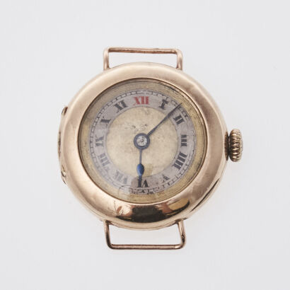 9ct Gold Rotherham's Wire Lug Swiss Movement Wristwatch circa 1916