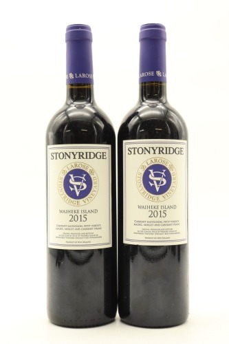 (2) 2015 Stonyridge Vineyard Larose, Waiheke Island