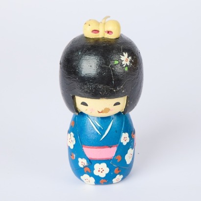 A Vintage Kokeshi Doll Candle