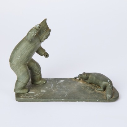 A Pair of Inuit Stone Carvings Presented to Prime Minister Keith Holyoake