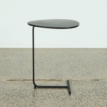 A Teardrop Black Metal Side Table