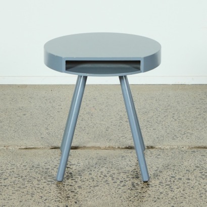 A Circular Grey Side Table