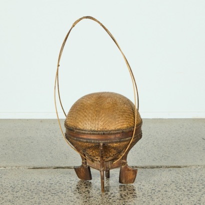 An Antique Covered Sumatran Basket