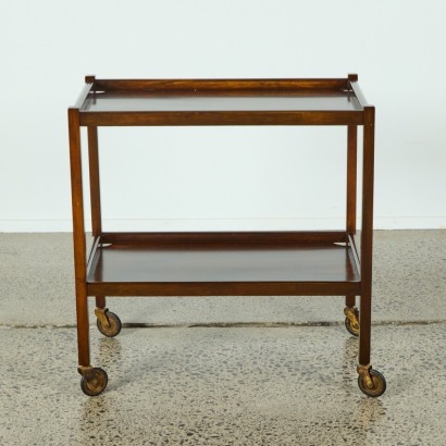 A Solid Wood Mid-Century Drinks Trolley
