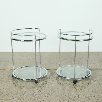 Pair of Vintage Eileen Gray Style Side Tables
