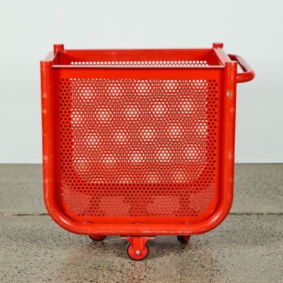 A Pierced Mesh and Tubular Steel Parcel Trolley, ex NZ Post