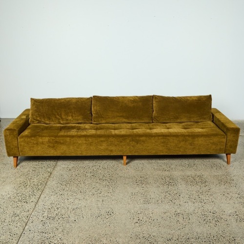 A New Zealand Custom Made Green Upholstered Sofa