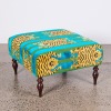 A Schumacher Kokhang Tiger Velvet Upholstered Ottoman - 2