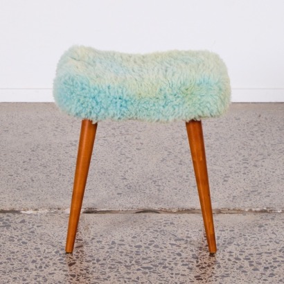 A Mid-Century Woolly Stool