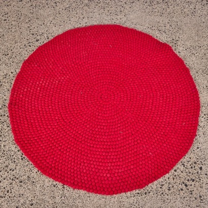 A Pure Wool Felt Circular Rug