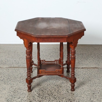 A Victorian Arts and Crafts Style Octagonal Table