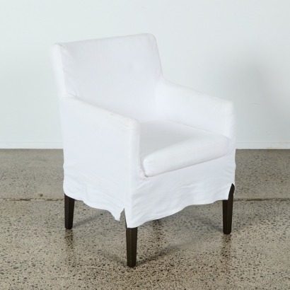 A Contemporary Chair with a Linen Slip