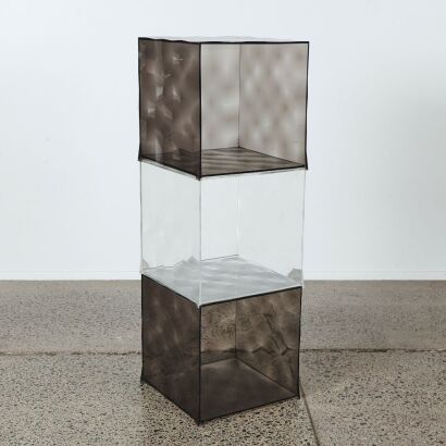 A Set of Three Kartell Optic Cubes
