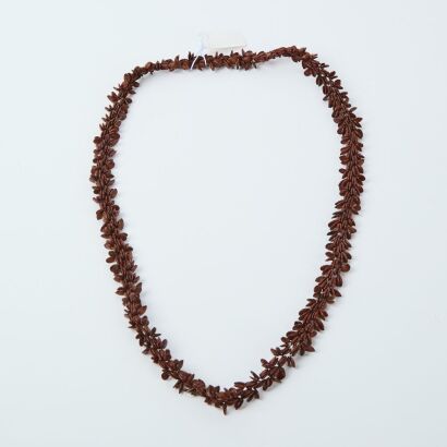 An Apple Seed Lattice Necklace