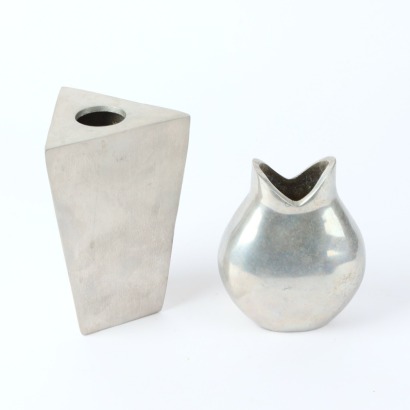 A Pair of Beaten Aluminium Vessels