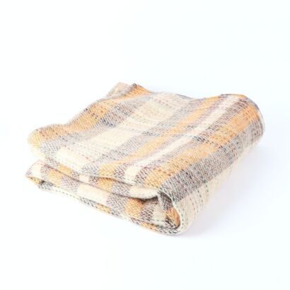 A Masterweave Wool Beige Multi Travel Rug