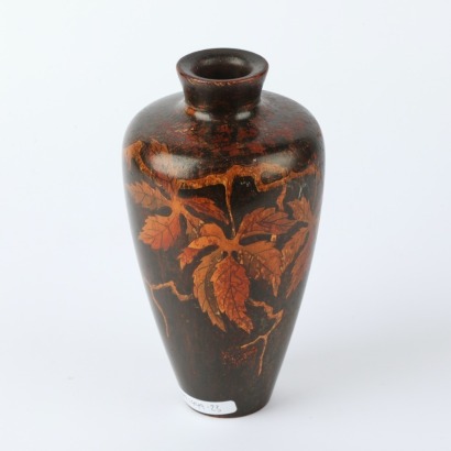 An Art Nouveau Style Leaf Motif Vase