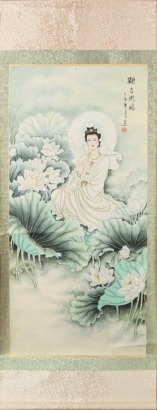 A Guanyin Hand Painted Scroll