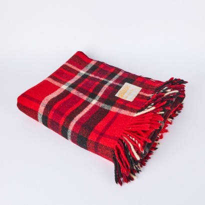 A Galaxie Pure Wool Rug in Black, Red & White
