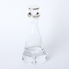 A Crystal Glass Decanter with Sterling Silver Hallmark Top