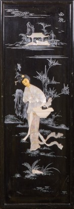 A Vintage Mother of Pearl Illustrated Relief Artwork