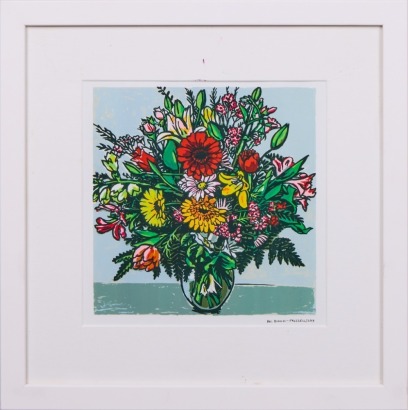 A Framed Big Bunch Print by Dick Frizzell