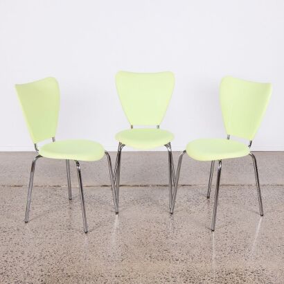A Trio of Lime Green Gum Chairs by Daniel Rode Picotti