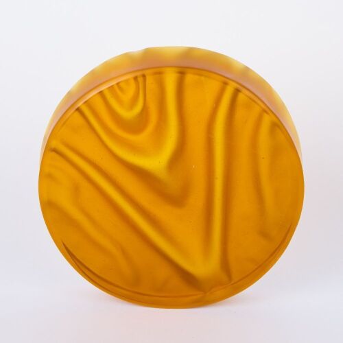 A Jenny Smith Silk Road Orange Cast Glass Form