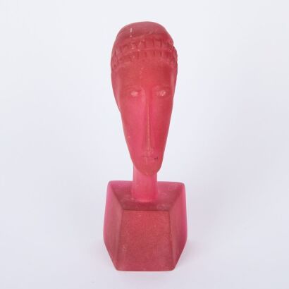 A Judi Hadfield Glass Bust