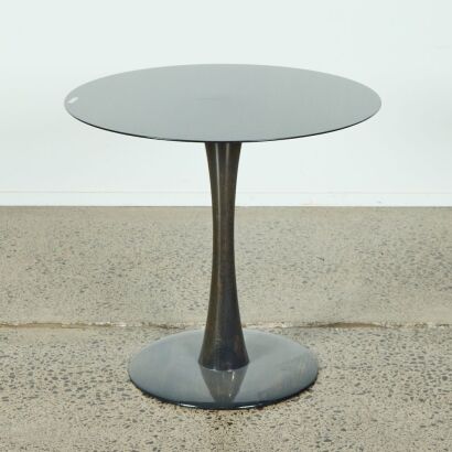 A Black Laminated Side table