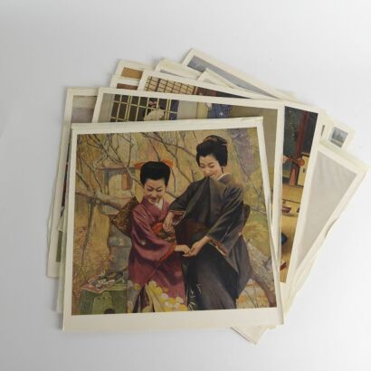 A Japanese Meiji Period Album of Famous Genre Paintings