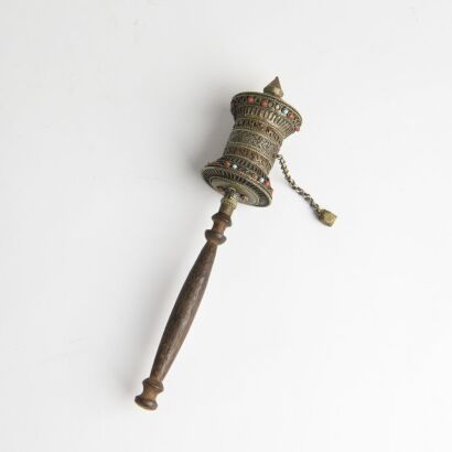 A Chinese Tibetan Prayer Wheel