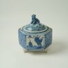 A Japanese Meiji-Period Blue and White Hexagonal Incense Burner