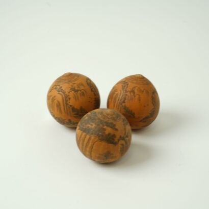 Three Chinese Engraved Landscape Gourds