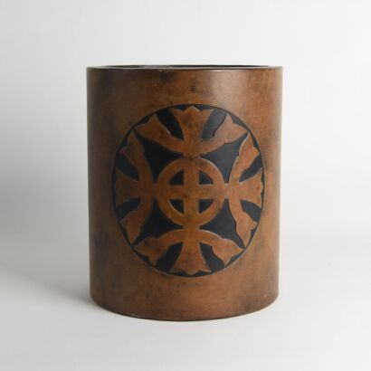 A Chinese Wooden Brush Pot