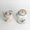 A Chinese 20th Century famille-rose &lsquo;landscape&rsquo;Teapot AND A Japanese &lsquo;floral and Bird&rsquo;Teapot