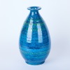 A Rimini Blue Glazed Ceramic Vase by Aldo Londi for Bitossi