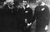 Edward, Prince of Wales, meets 1924 All Blacks, New Zealand Shaking hands with Cyril Brownlie, Maurice Brownlie in middle