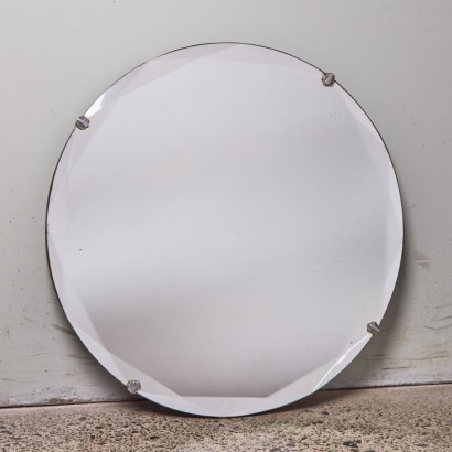 A Vintage Art Deco Diamond Cut Shape Mirror