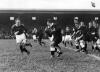 A.W. Hall (NZ League half-back) secures the ball for the NZ League Team against Dewsbury RL