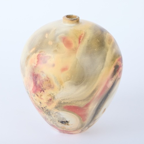 A Evelyn Kelly Raku Fired Vase