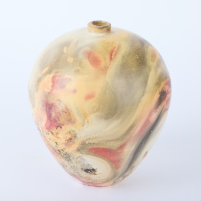 A Evelyn Kelly Raku Fired Vase