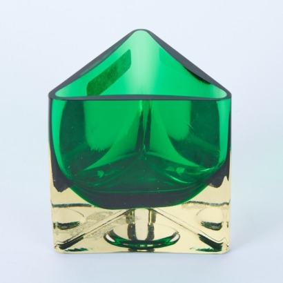 A Small Triangular Murano Style Vase