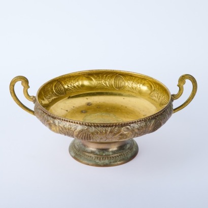 An Art Nouveau Style Brass Bowl