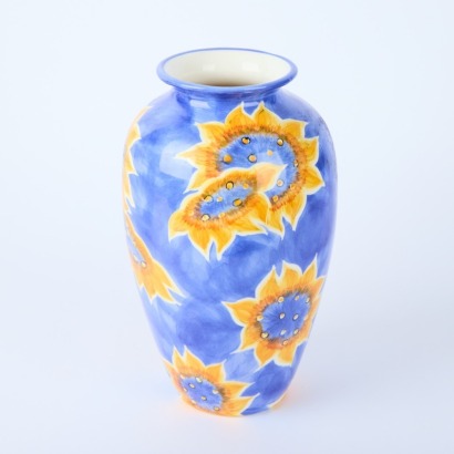 A Lilly Jones for Studio Ceramics Hand-Painted Vase