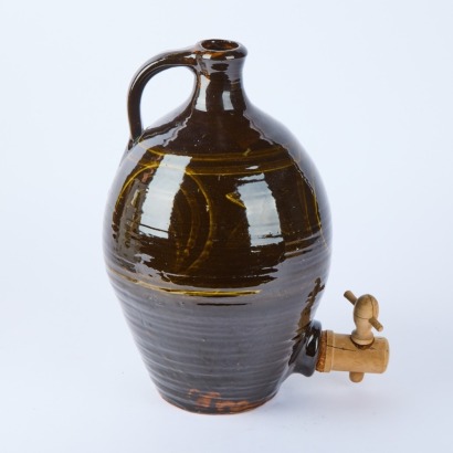 An Ivan Martin Cricklade Pottery Wine Decanter