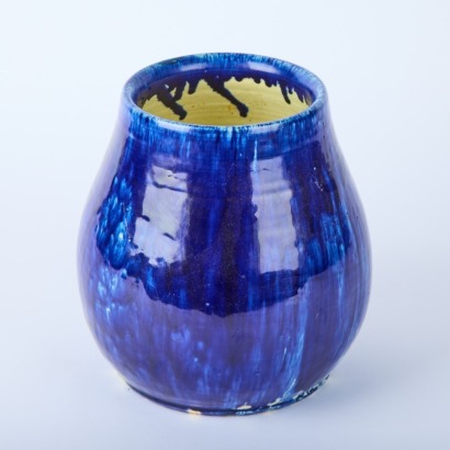 A Jovan Rancich Blue Trickle Glazed Vase