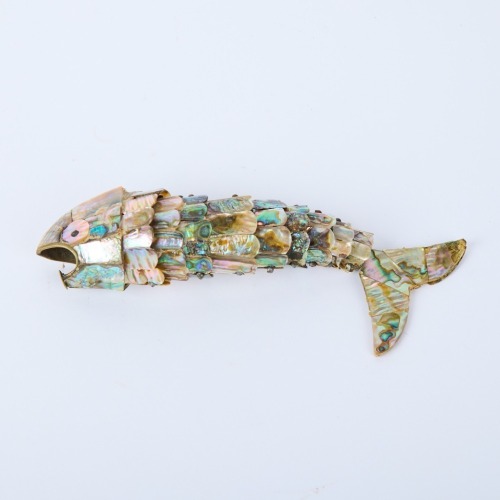 A Rare Los Castillo Mexico Articulated Mother of Pearl Paua Shell ...